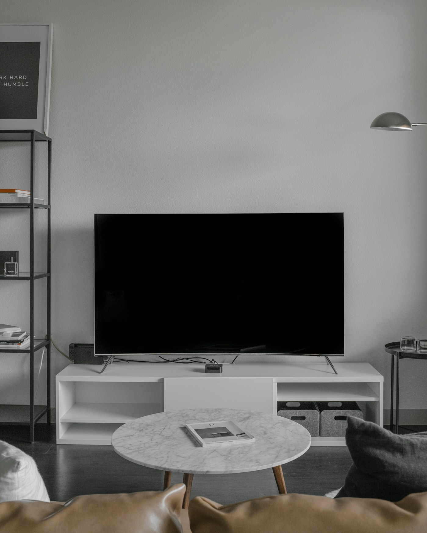 Television and media setup ready for streaming